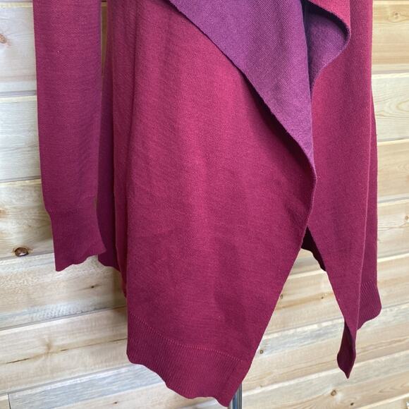 Cabi Maroon Open Front Cardigan Sweater #3479 Size XS - Picture 4 of 10